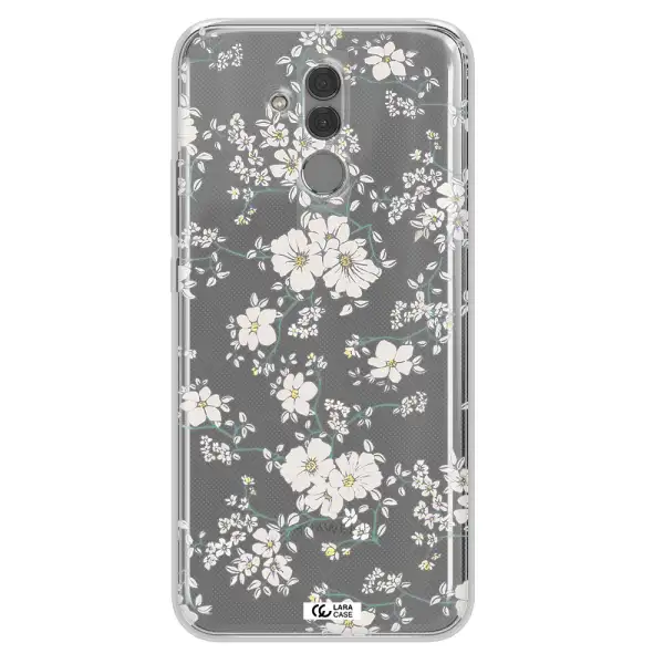 White Flower Huawei Mate 20 Lite Clear TPU Case
