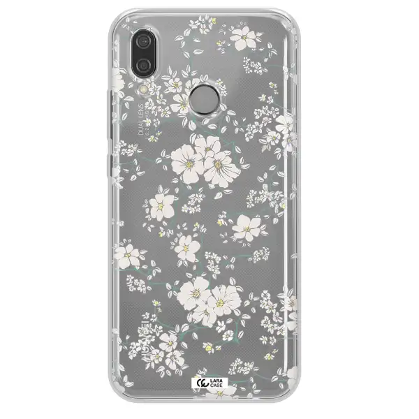 White Flower Huawei P20 Lite Clear TPU Case