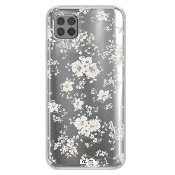 White Flower Huawei P40 Lite Clear TPU Case