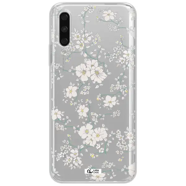 White Flower Huawei Y9S Clear Tpu Case