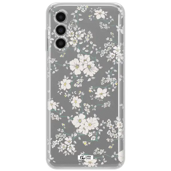 White Flower Samsung A13 5G Clear Tpu Case
