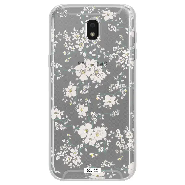 White Flower Samsung J5 2017 Clear TPU Case