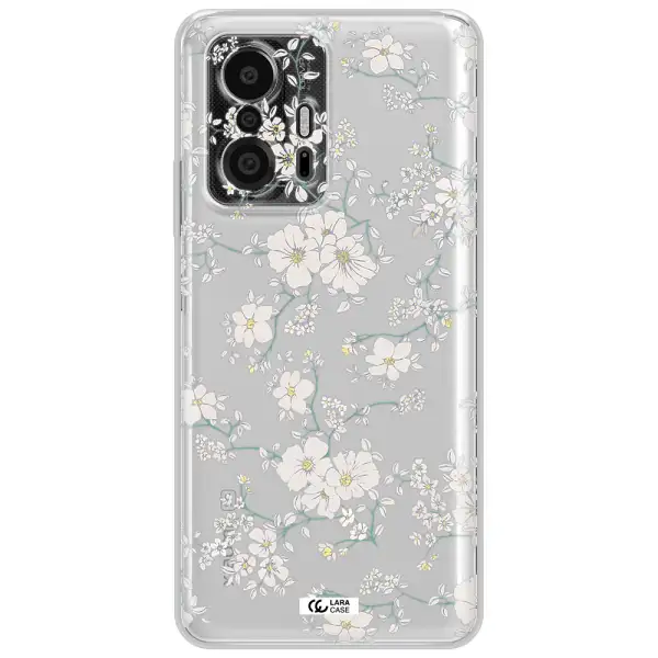White Flower Xiaomi 11T Pro Clear Tpu Case
