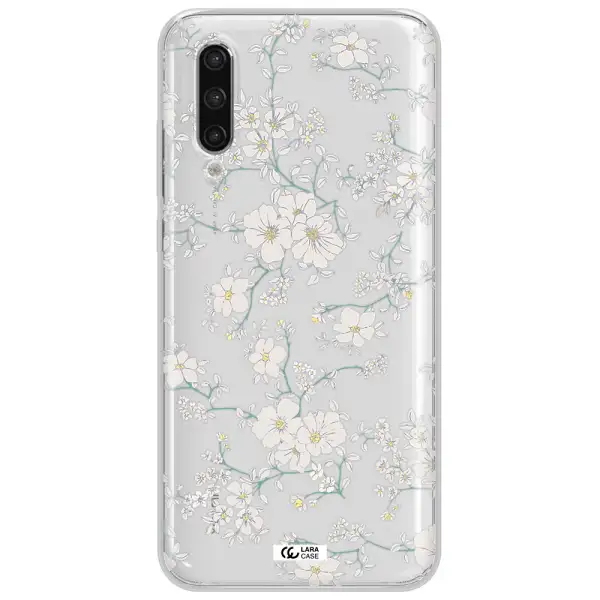 White Flower Xiaomi Mi 9 Lite Clear Tpu Case