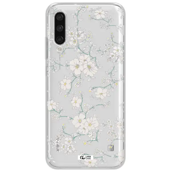 White Flower Xiaomi Mi A3 Clear Tpu Case