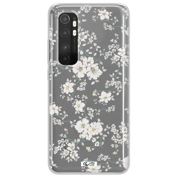 White Flower Xiaomi Mi Note 10 Lite Clear TPU Case