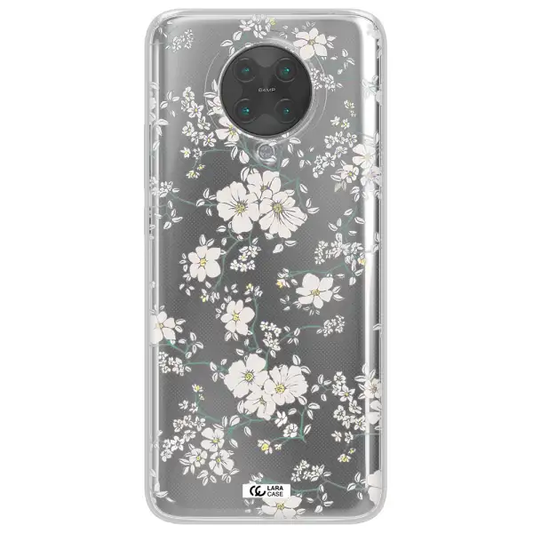 White Flower Xiaomi Poco F2 Pro Clear TPU Case