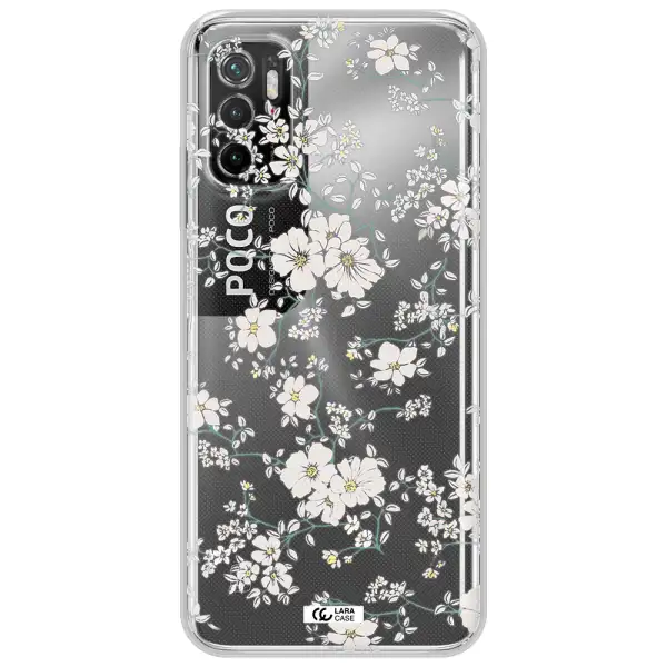 White Flower Xiaomi Poco M4 Pro 5G Clear Tpu Case
