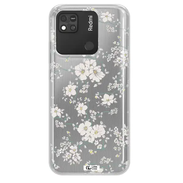 White Flower Xiaomi Redmi 10A Clear TPU Case