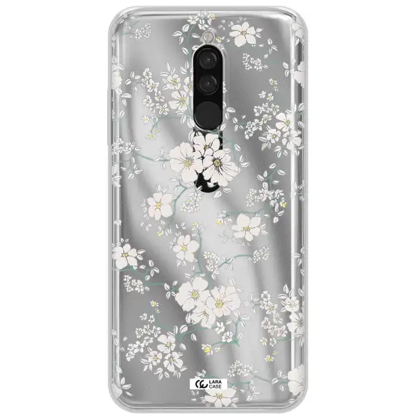 White Flower Xiaomi Redmi 8 Clear Tpu Case