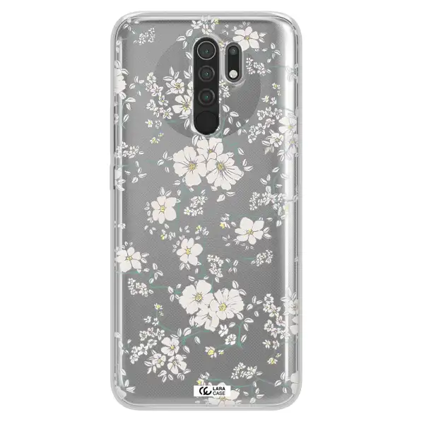 White Flower Xiaomi Redmi 9 Clear TPU Case