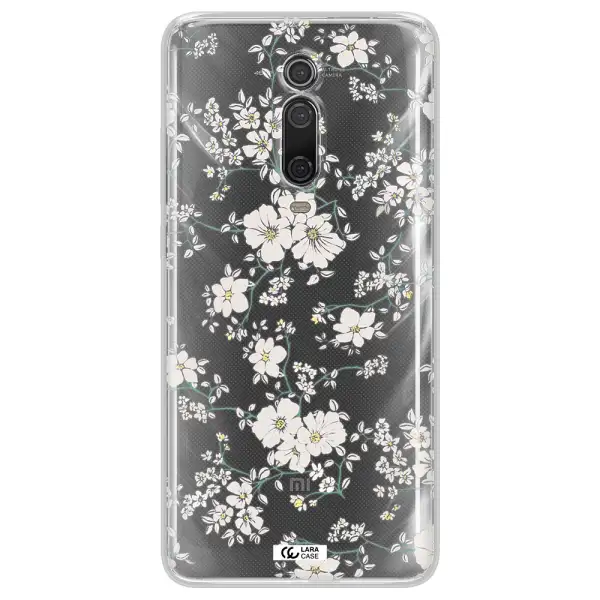 White Flower Xiaomi Redmi K20 Clear Tpu Case