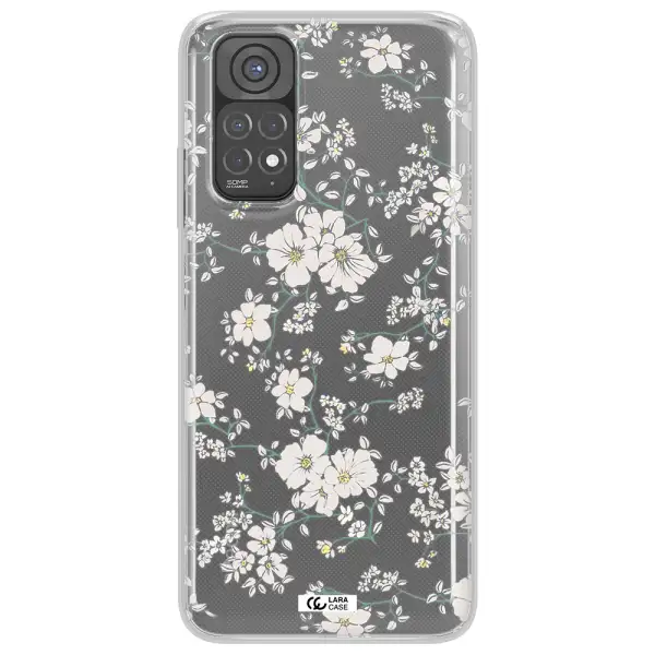 White Flower Xiaomi Redmi Note 11 Clear TPU Case