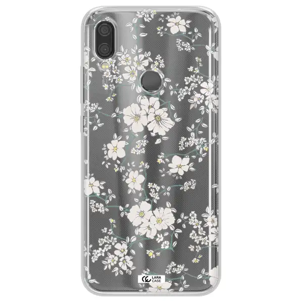 White Flower Xiaomi Redmi Note 7 Clear TPU Case