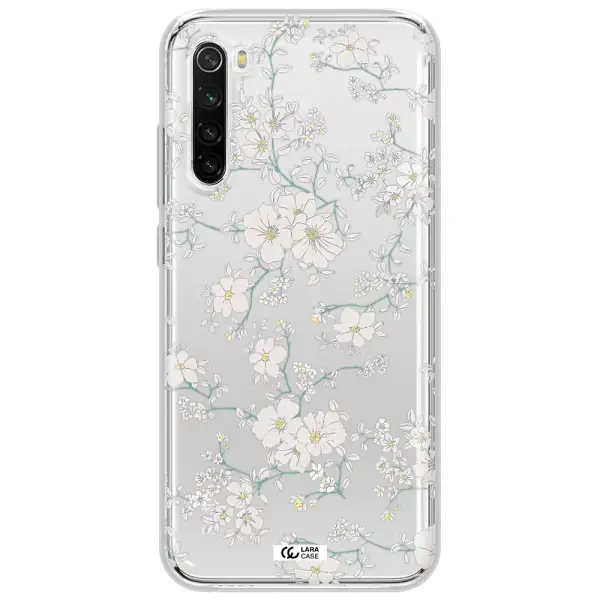 White Flower Xiaomi Redmi Note 8T Clear Tpu Case