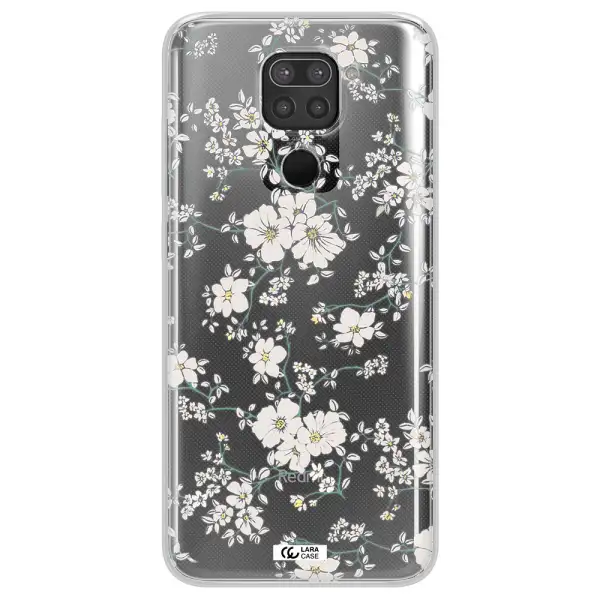 White Flower Xiaomi Redmi Note 9 Clear TPU Case