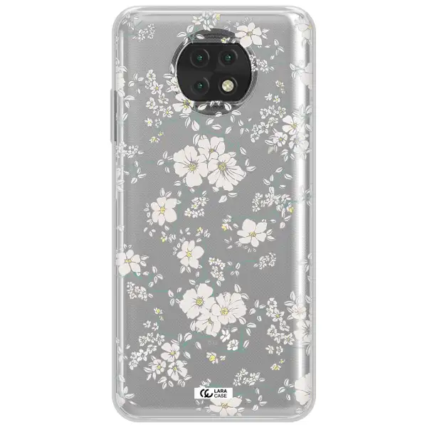 White Flower Xiaomi Redmi Note 9T Clear Tpu Case