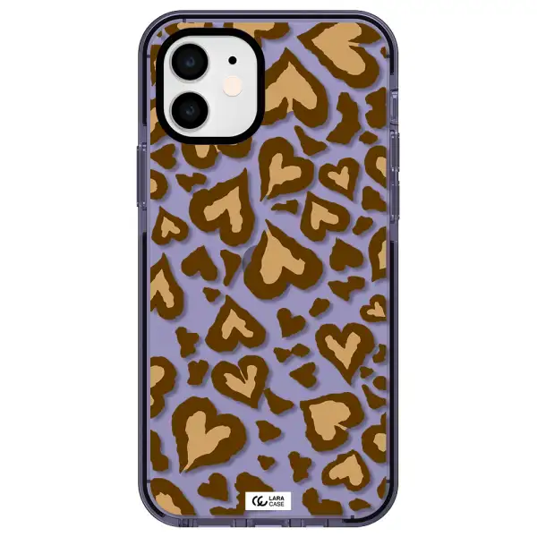 Heart Leopard Apple iPhone 11 impact Lilac Case