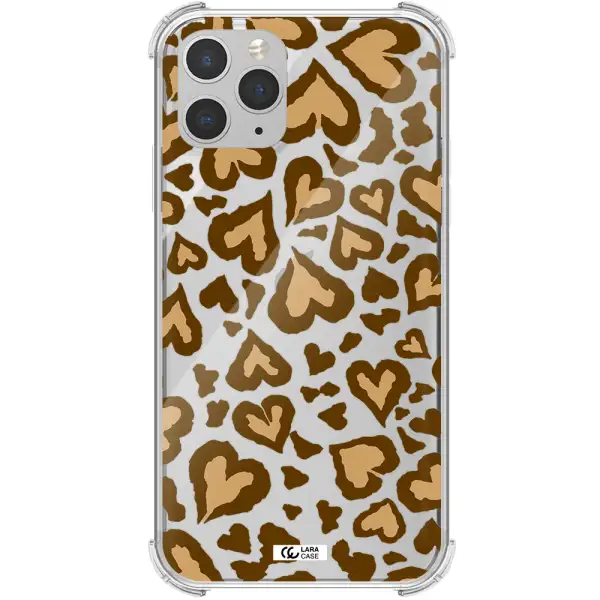 Heart Leopard Apple iPhone 11 pro max Clear PC Case