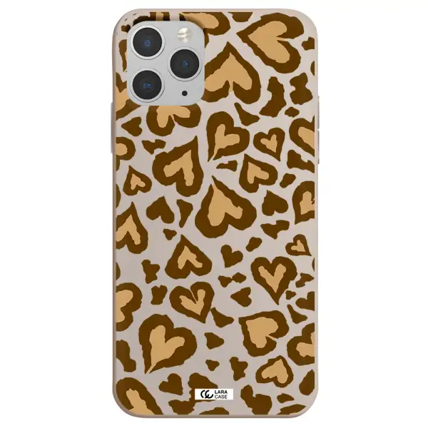 Heart Leopard Apple iPhone 11 pro max Silicone Stone Case