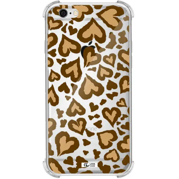 Heart Leopard Apple iPhone 6 Clear PC Case