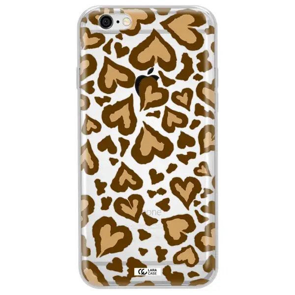 Heart Leopard Apple iPhone 6 plus Clear TPU Case