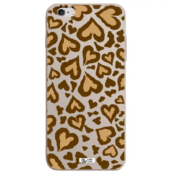 Heart Leopard Apple iPhone 6 plus Silicone Stone Case