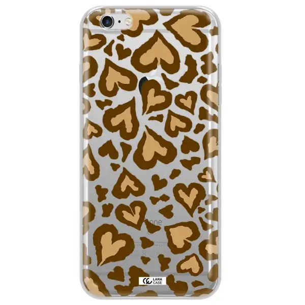 Heart Leopard Apple iPhone 6S Clear TPU Case