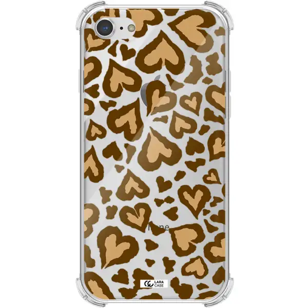 Heart Leopard Apple iPhone 7 Clear PC Case