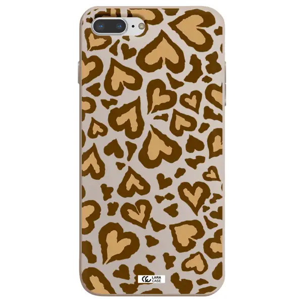 Heart Leopard Apple iPhone 7 plus Silicone Stone Case
