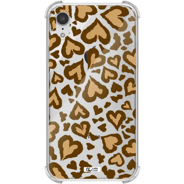 Heart Leopard Apple iPhone XR Clear PC Case
