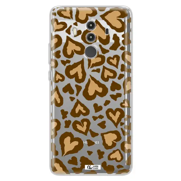 Heart Leopard Huawei Mate 10 Clear TPU Case