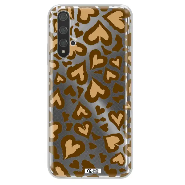 Heart Leopard Huawei Nova 5t Clear TPU Case