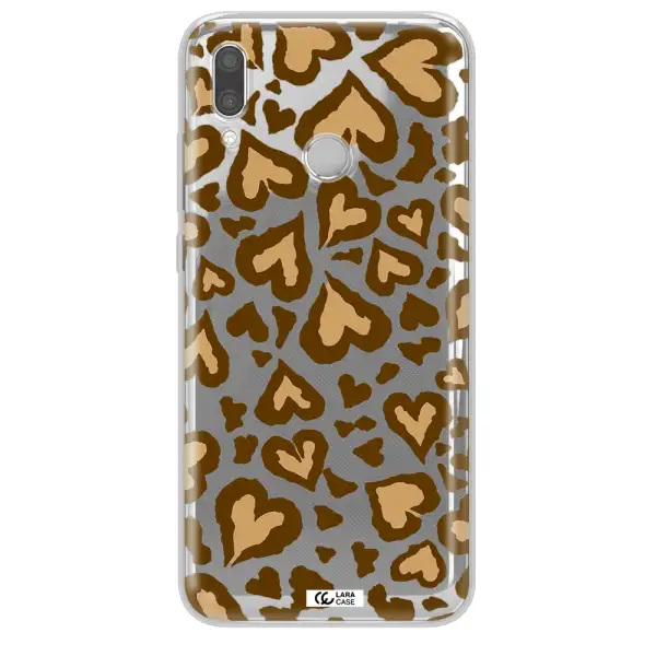 Heart Leopard Huawei P Smart 2019 Clear TPU Case