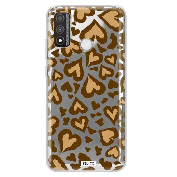 Heart Leopard Huawei P Smart 2020 Clear TPU Case