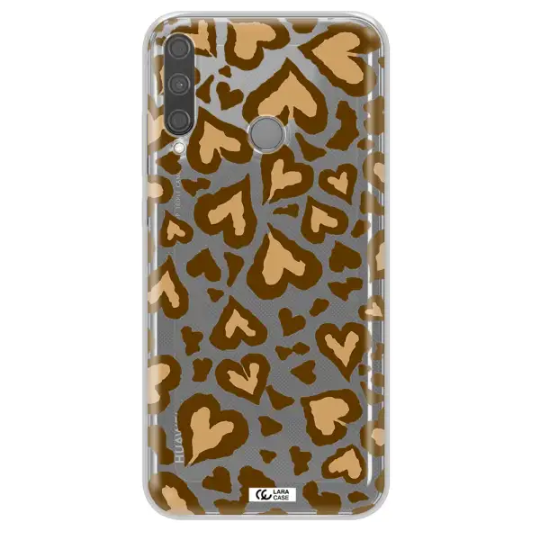 Heart Leopard Huawei P40 Lite E Clear TPU Case