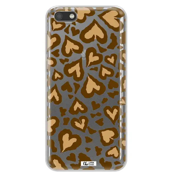 Heart Leopard Huawei Y5 2018 Clear TPU Case