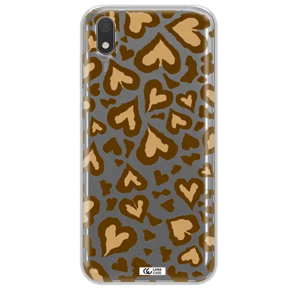 Heart Leopard Huawei Y5 2019 Clear TPU Case