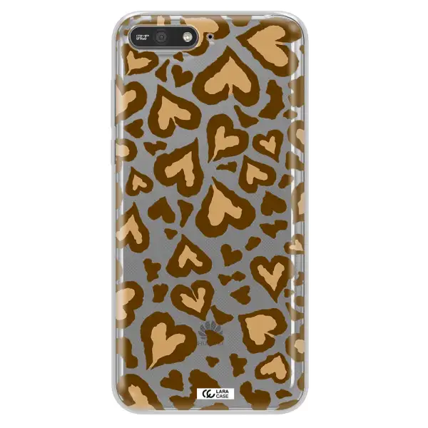 Heart Leopard Huawei Y6 2018 Clear TPU Case