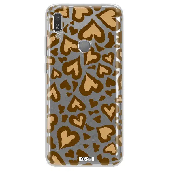 Heart Leopard Huawei Y6 2019 Clear TPU Case