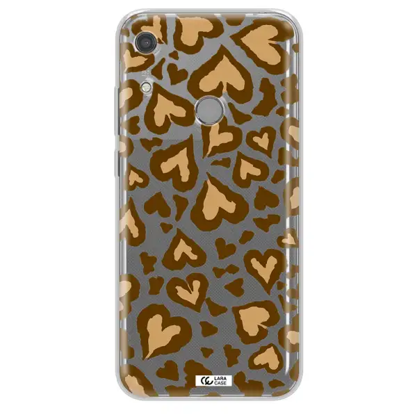 Heart Leopard Huawei Y6S Clear TPU Case