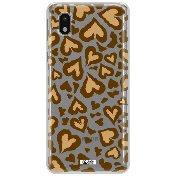Heart Leopard Samsung A01 Core Clear Tpu Case