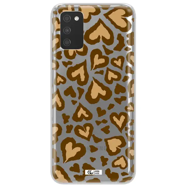 Heart Leopard Samsung A03S Clear TPU Case