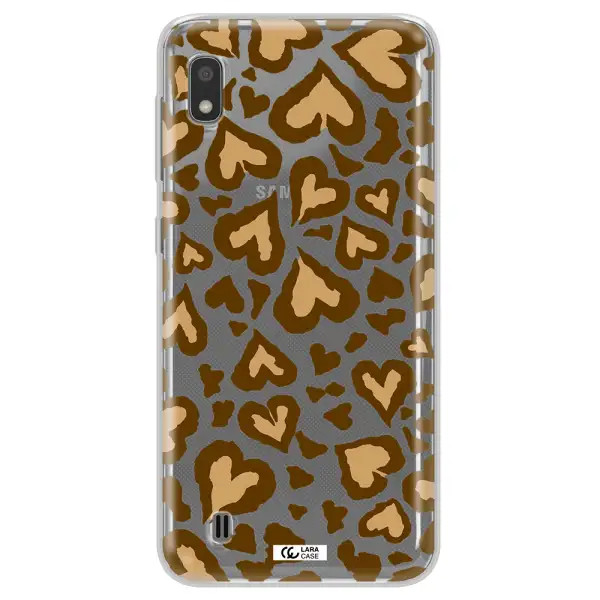 Heart Leopard Samsung A10 Clear TPU Case