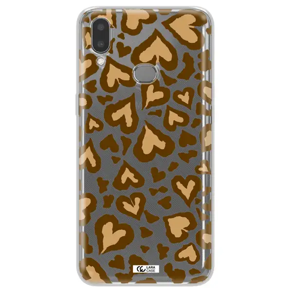 Heart Leopard Samsung A10S Clear TPU Case