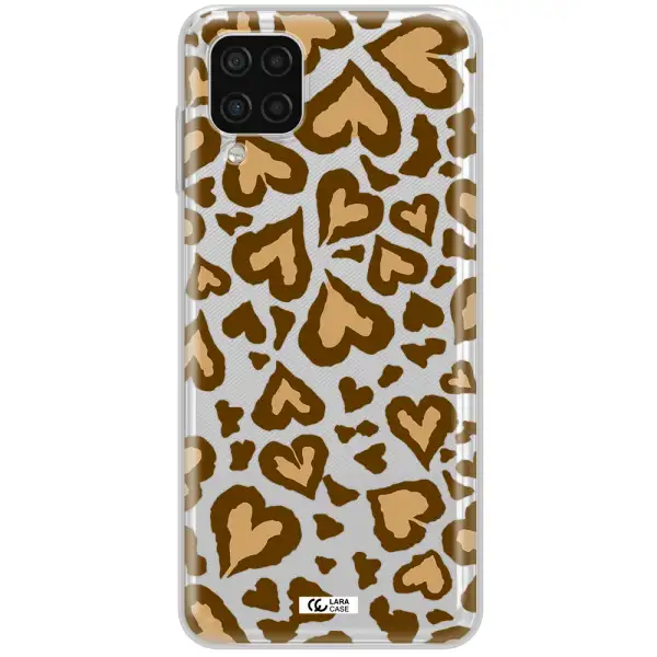 Heart Leopard Samsung A12 4g Clear TPU Case
