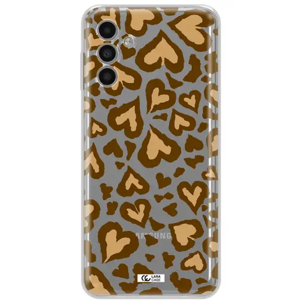 Heart Leopard Samsung A13 5G Clear Tpu Case
