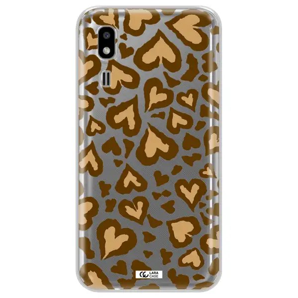 Heart Leopard Samsung A2 Core Clear TPU Case