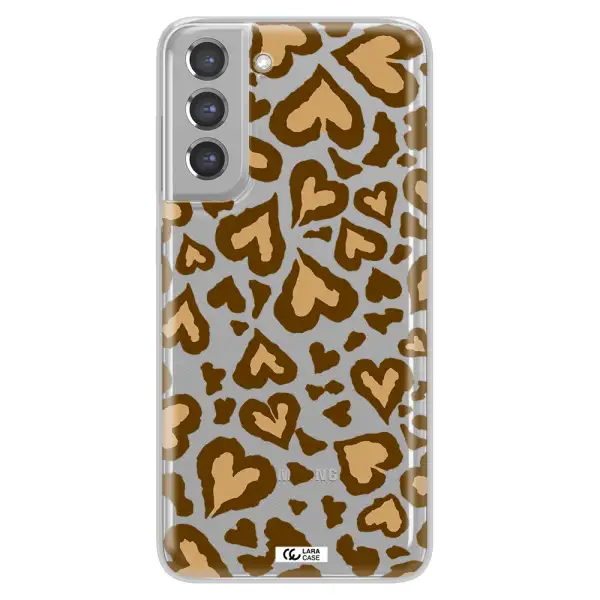 Heart Leopard Samsung A21 Fe Clear TPU Case