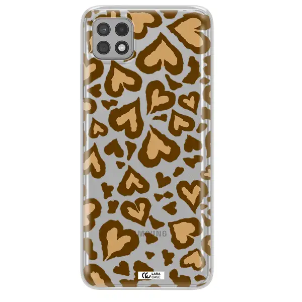 Heart Leopard Samsung A22 5g Clear TPU Case